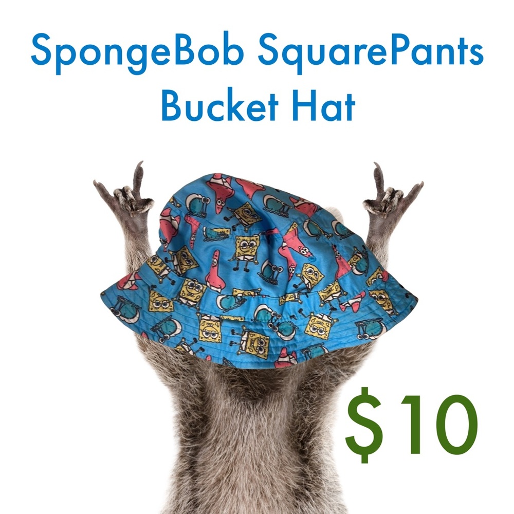 SpongeBob SquarePants Bucket Hat Adult Size OSFM Nickelodeon Patrick Gary Cap